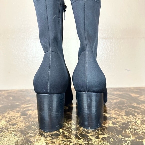 Jeffrey‎ Campbell Black Siren Point Sport Neoprene sock Heeled ankle Boots 10 - Picture 6 of 11